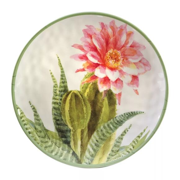 Certified International Desert Beauty Cactus Melamine 14" Round Platter NEW - Picture 1 of 3